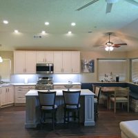 Transitional Kitchen in Friendship TX
The Cambria Montgomery quartz countertops offers subtle whispers of soft blues and grays in a white background, atop white cabinets and a gray island & banquette. open concept kitchen