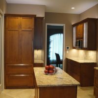 A better view of the fully-integrated Sub-Zero refrigerator.