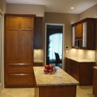 A better view of the fully-integrated Sub-Zero refrigerator.