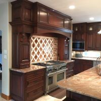 Cherry Cabinet Designs in Friendship TX
Custom cabinetry and Custom Hood Designed by Scott Haig, CKD of Bay Area Kitchens. Custom cabinets are Wood-Mode